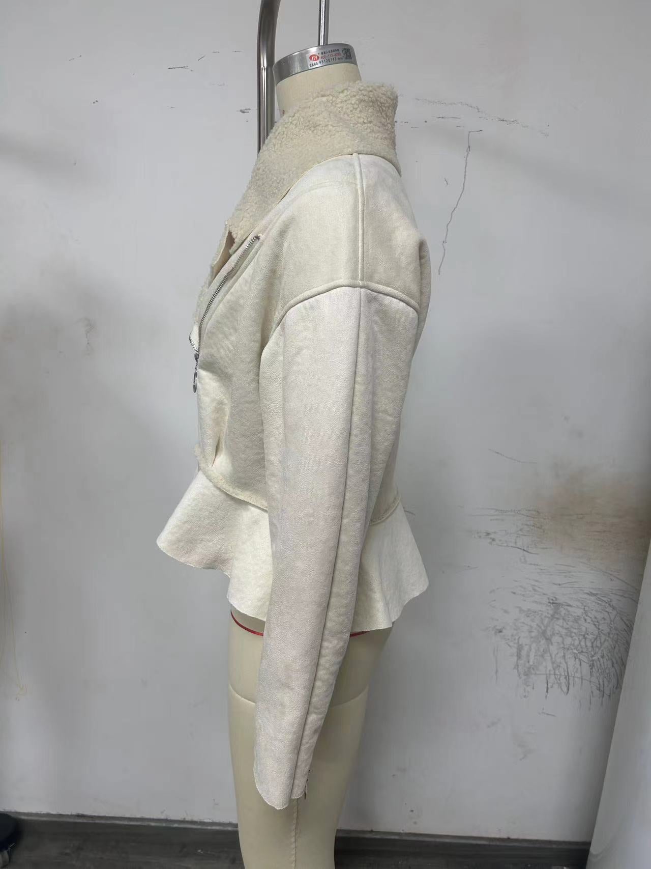 Autumn Winter Turndown Collar Fashion Women's Long-Sleeved Solid Color Jacket 14