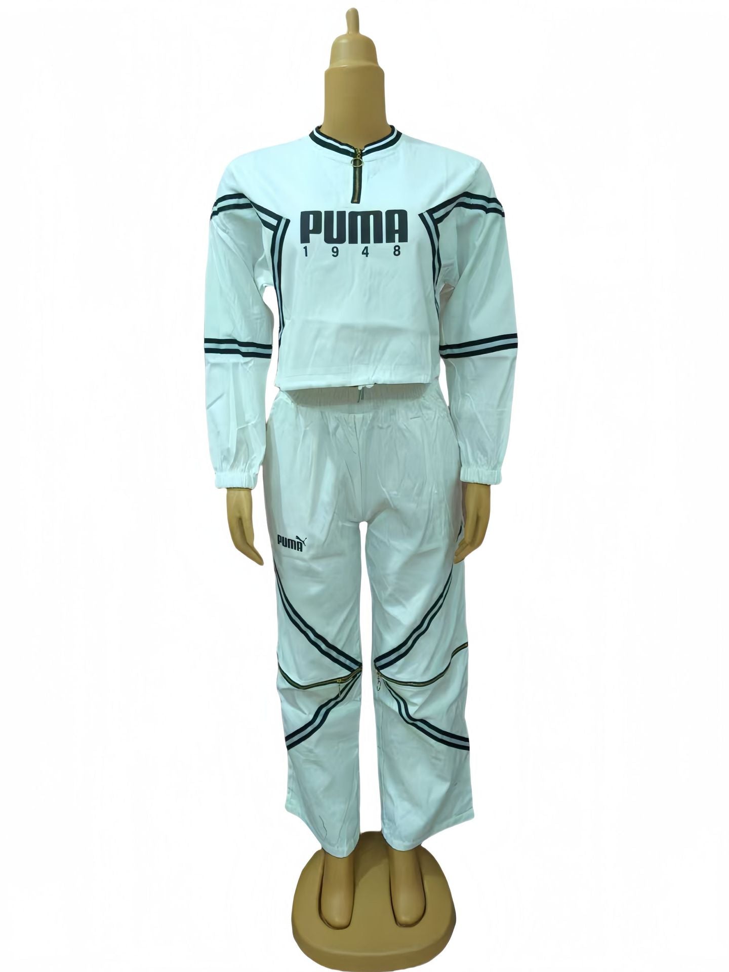 Plus Size Women Round Neck Top and Trousers Casual Two Piece Set 4