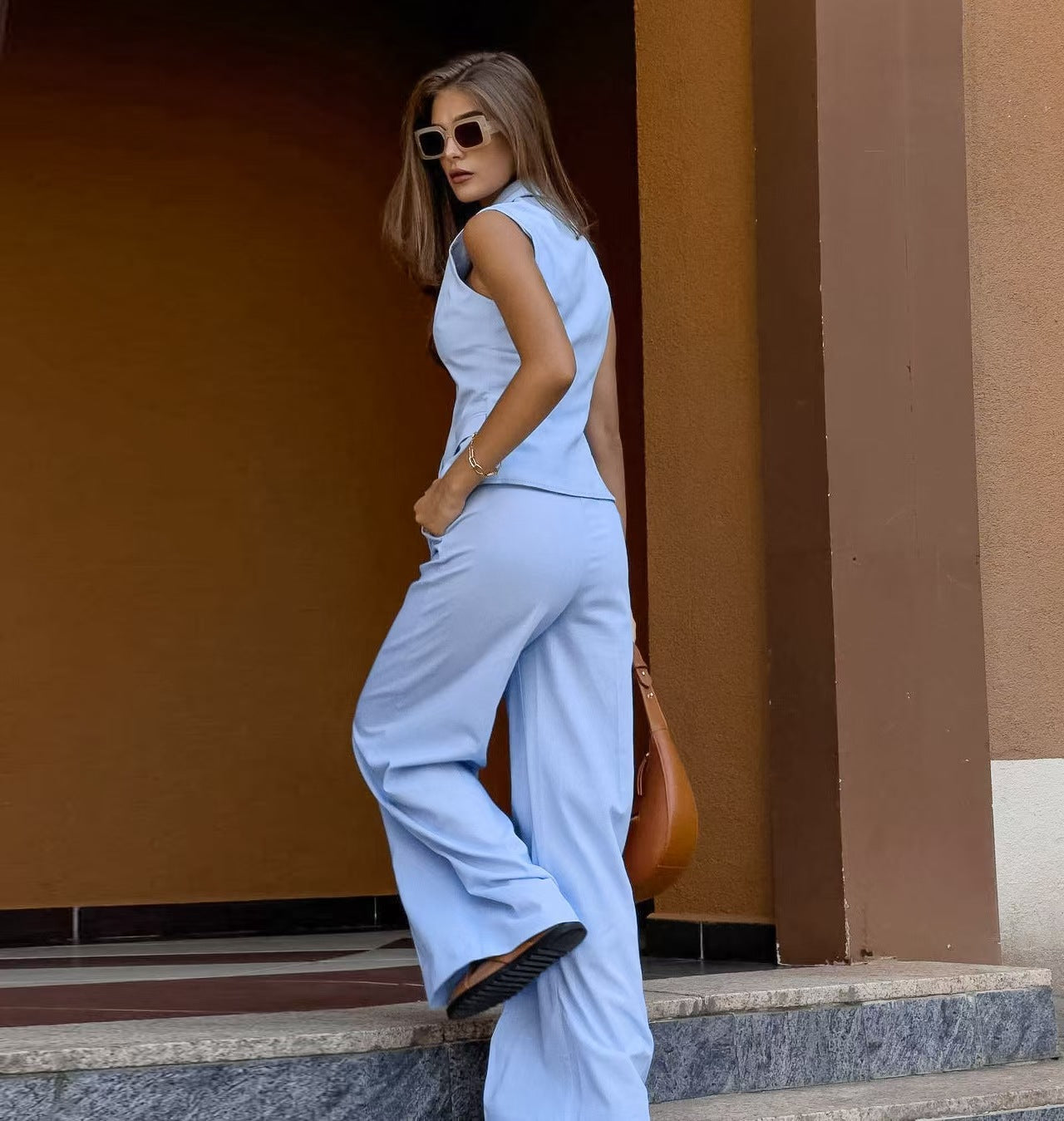 Women Casual Vest and Trousers Two-piece Set 8