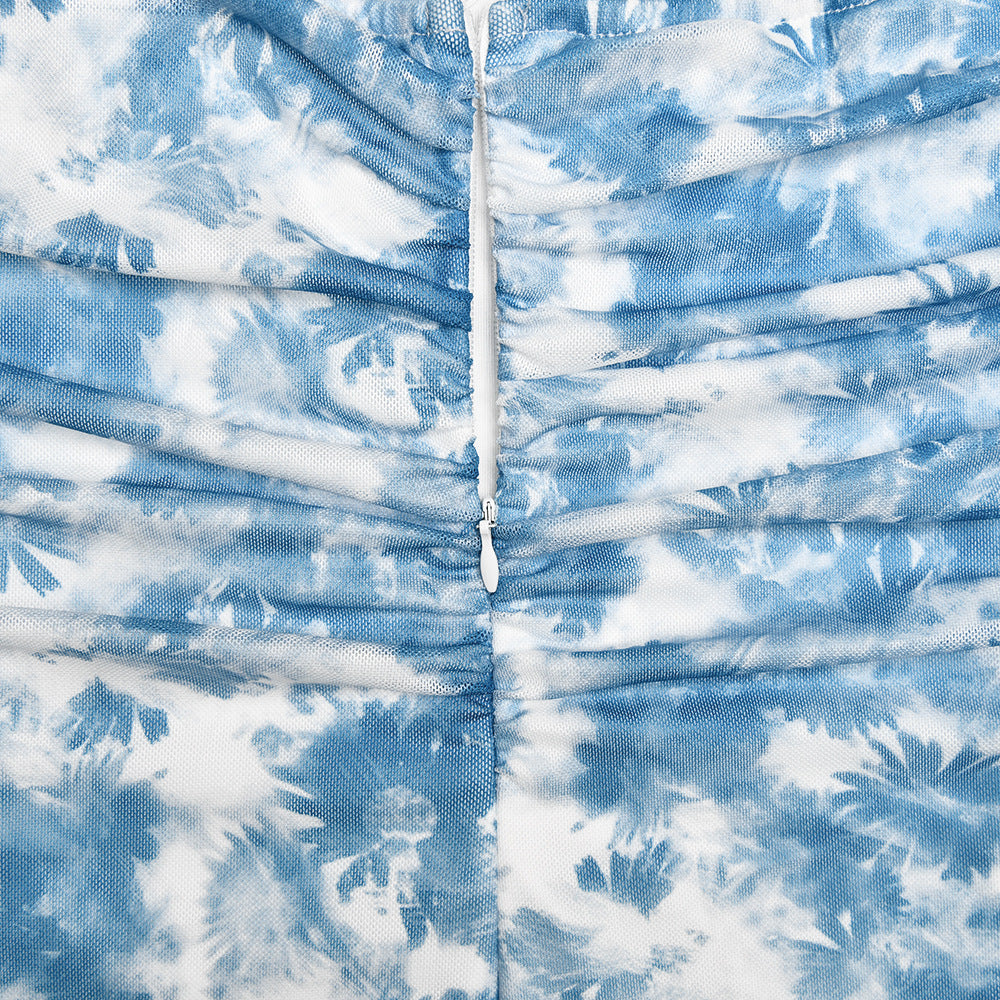 Women Halter Neck Backless Printed Dress 14