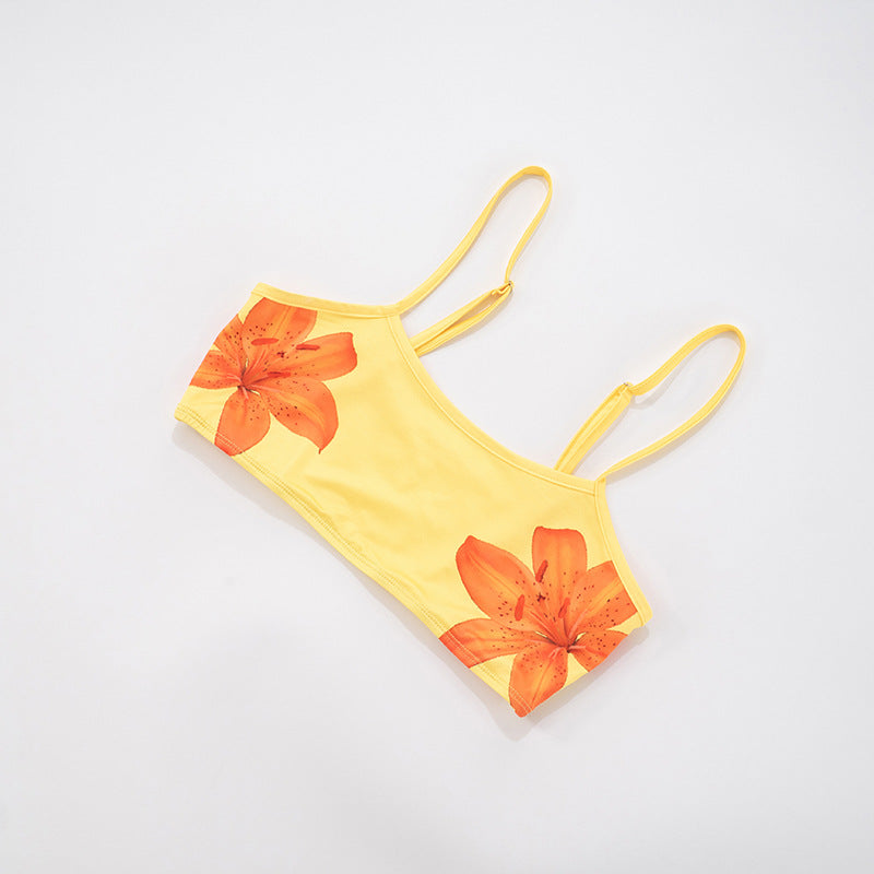 Women Sexy Floral Gradient Printed Camisole Vest Top and Trousers Two-Piece Set 19