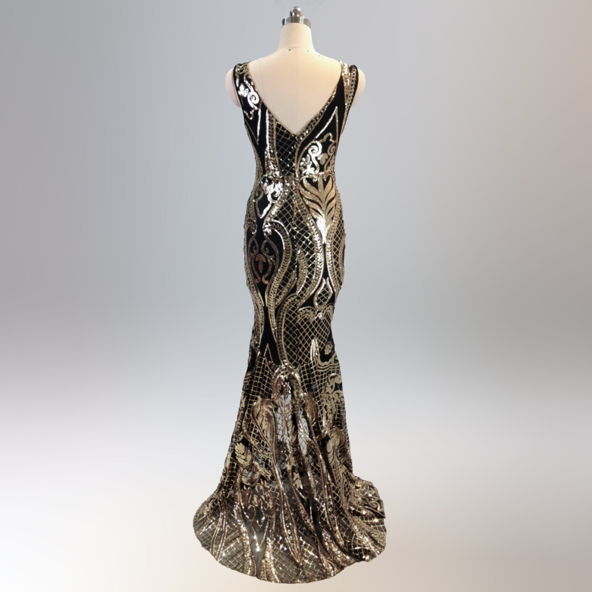 Evening dress female v-neck sexy sequins mermaid party dress dinner dress 11