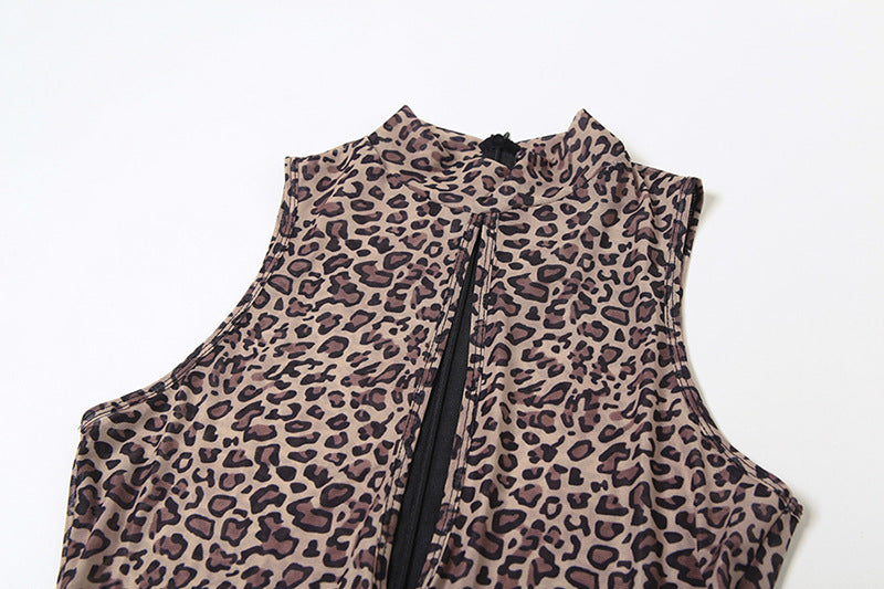 Spring Sexy High Waist Tight Fitting Leopard Print Jumpsuit 12