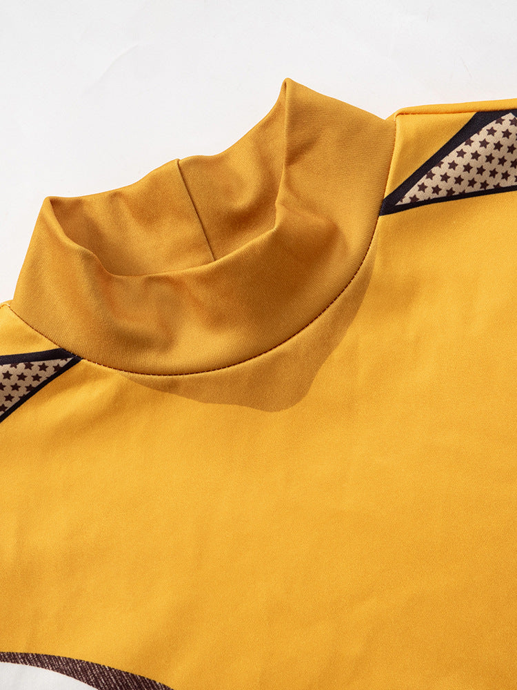 Women's Autumn Fashion Sports Casual Slim Color Contrast Two Piece Pants Set 6