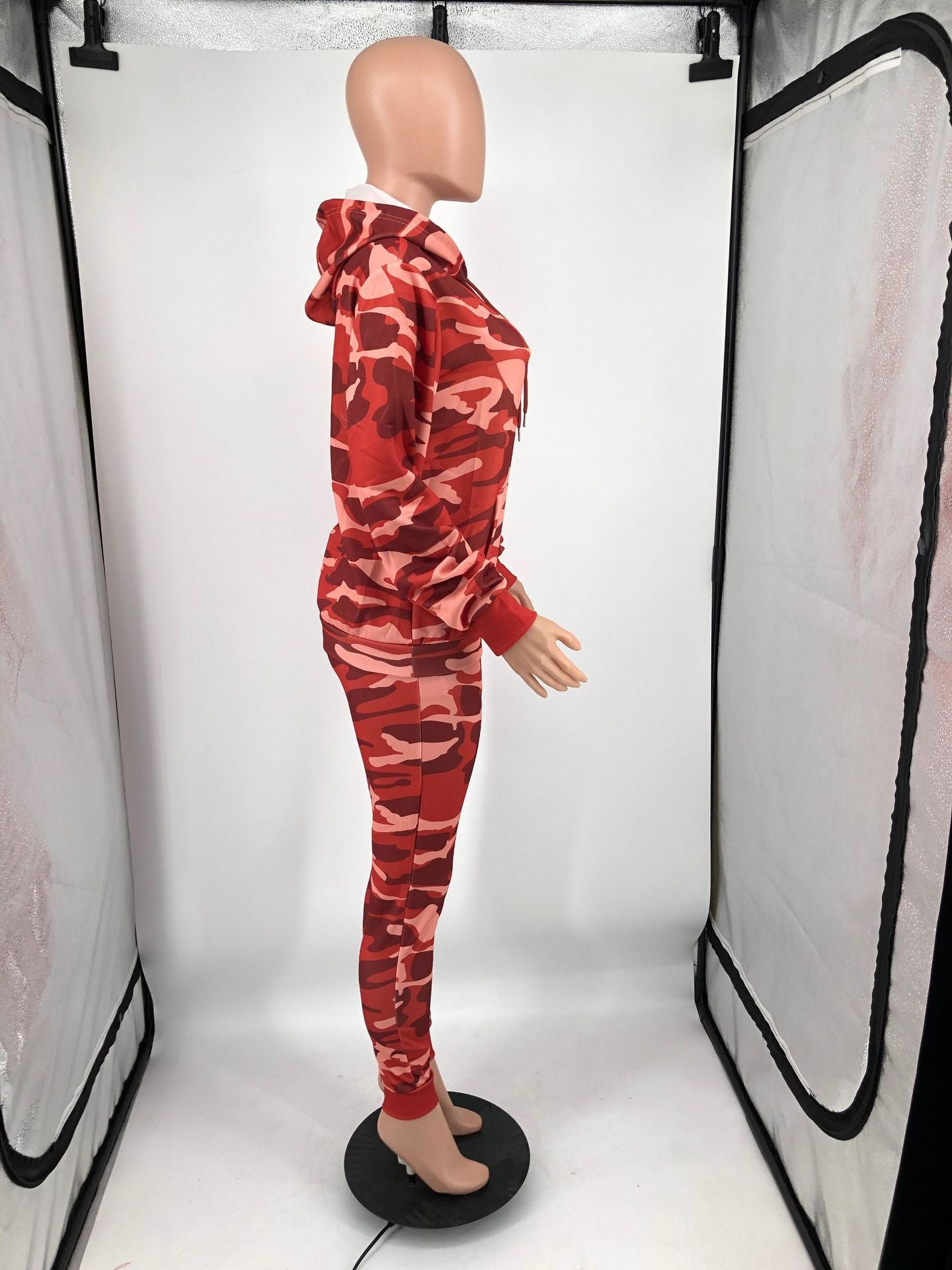 Women's Fashionable Sportswear Camouflage Two-Piece Tracksuit Set 23