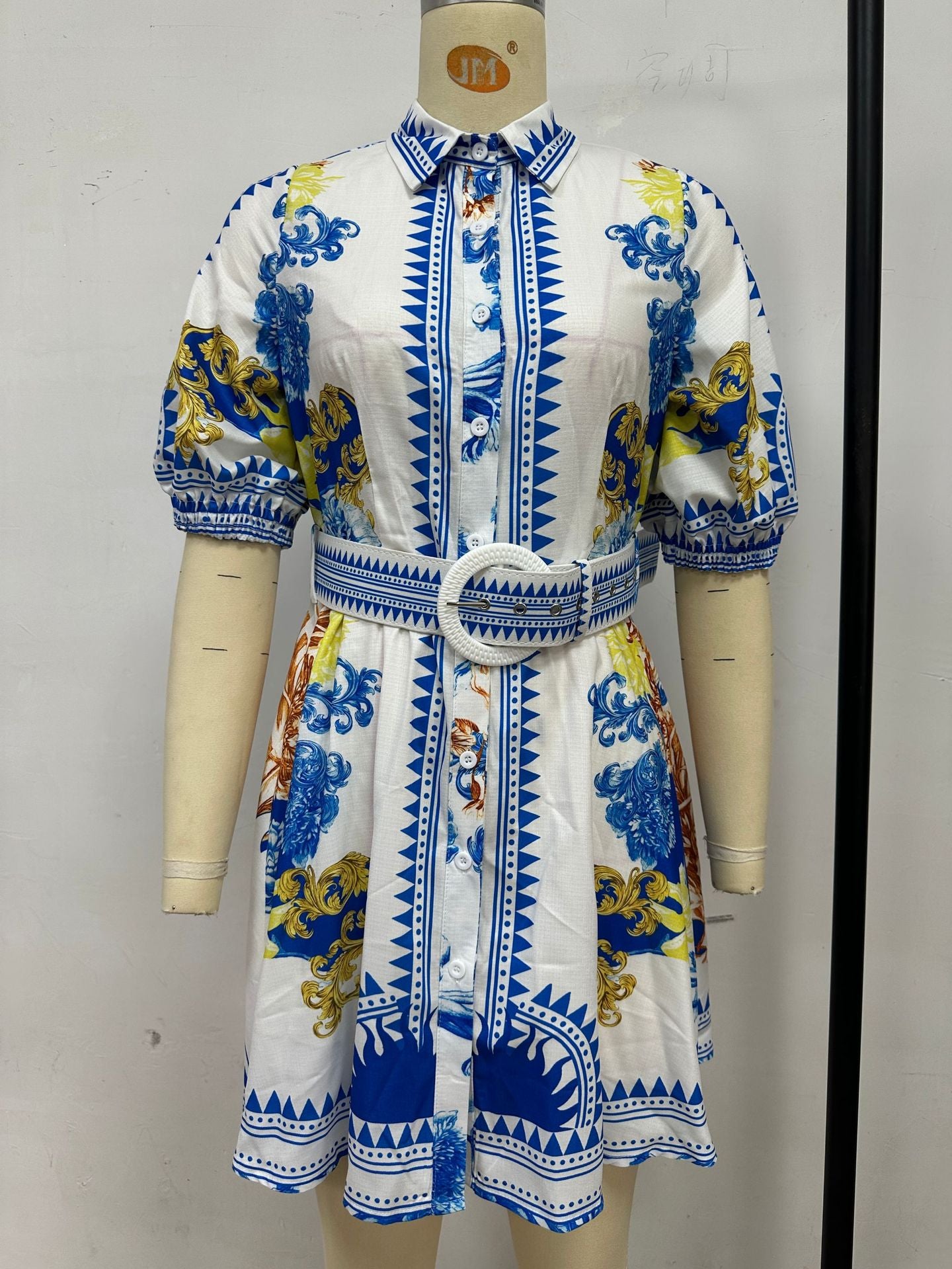 Women Summer Casual Print Turndown Collar Jacket 6