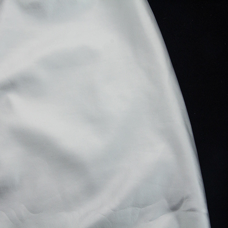 Women Autumn Solid Pu Leather Bodycon Slit Skirt 13