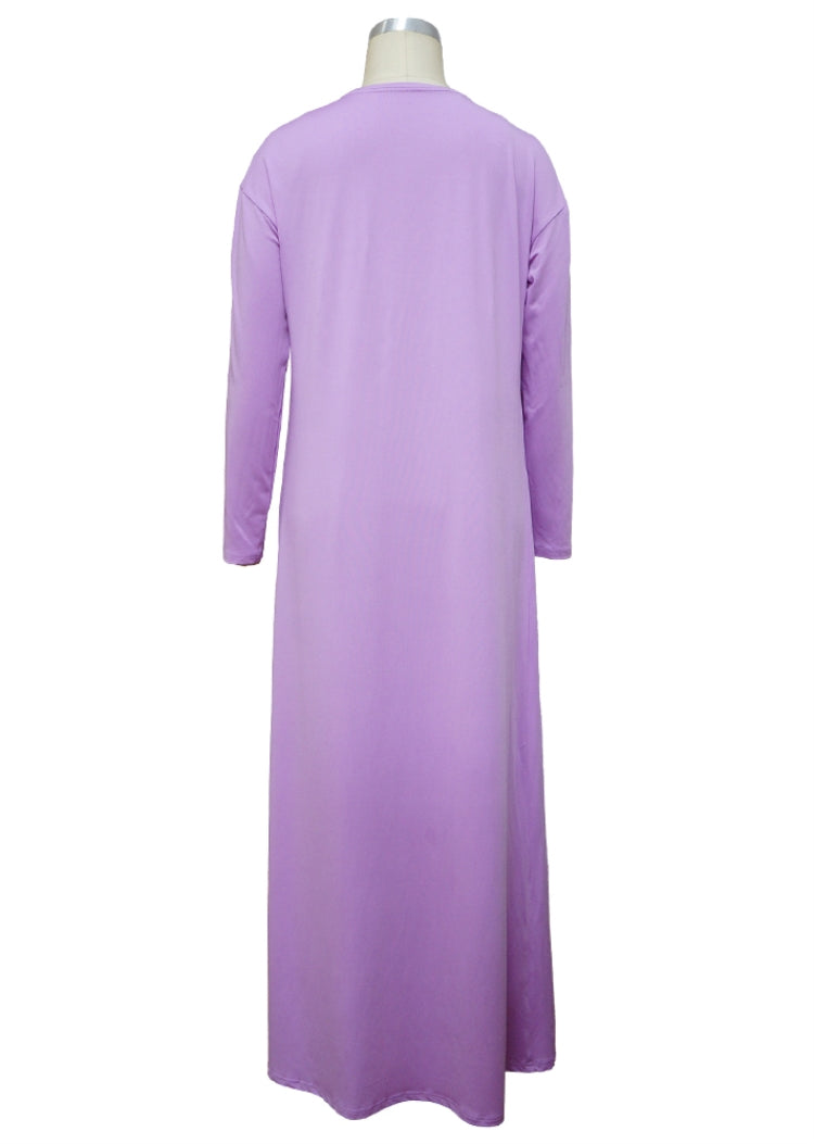 Autumn Casual Purple Long Rope with Button Crop Top and Pant 3 piece set