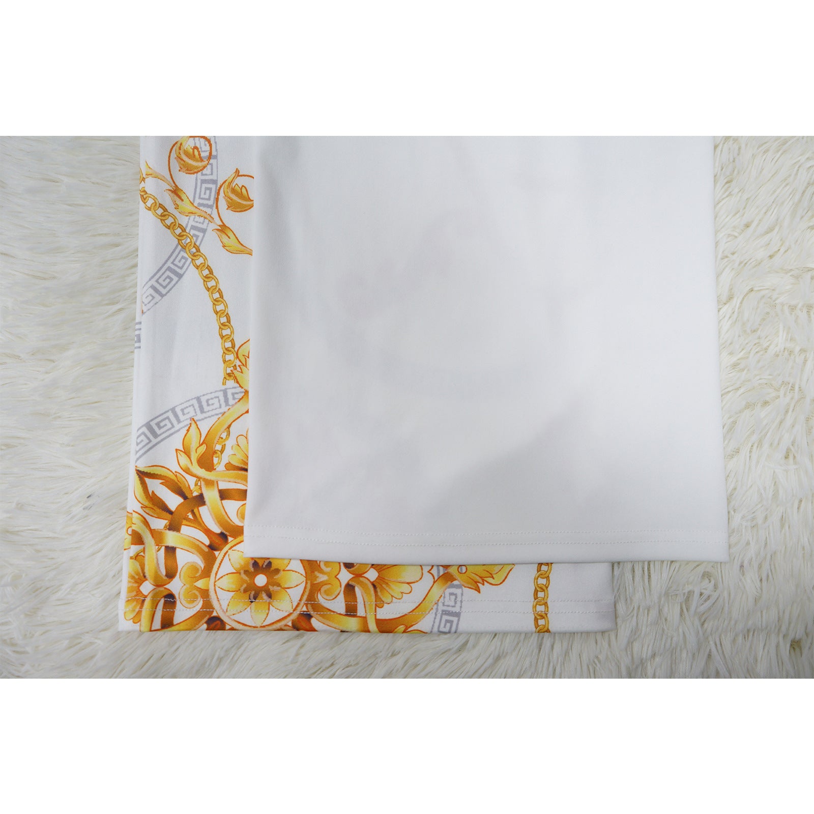 Fashionable Women's Turndown Collar Long Sleeve Printed Suit Two Piece Set 17