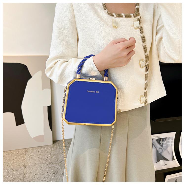 Small Bag Women's Fashion Chain Bag Hard Shell Handbag Shoulder Crossbody Box Bag 29