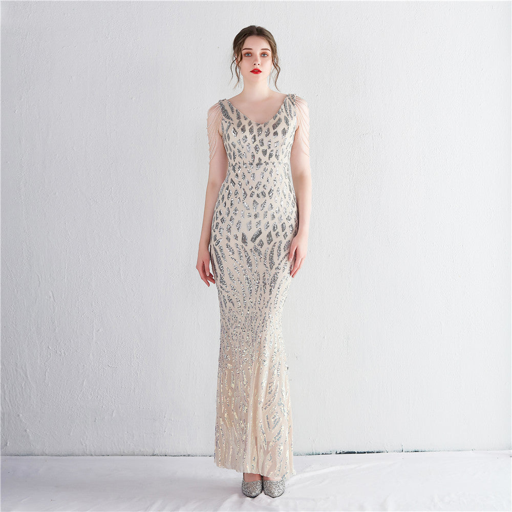 sequins plus Plus Size Fat Size Formal Party Evening Dress 7