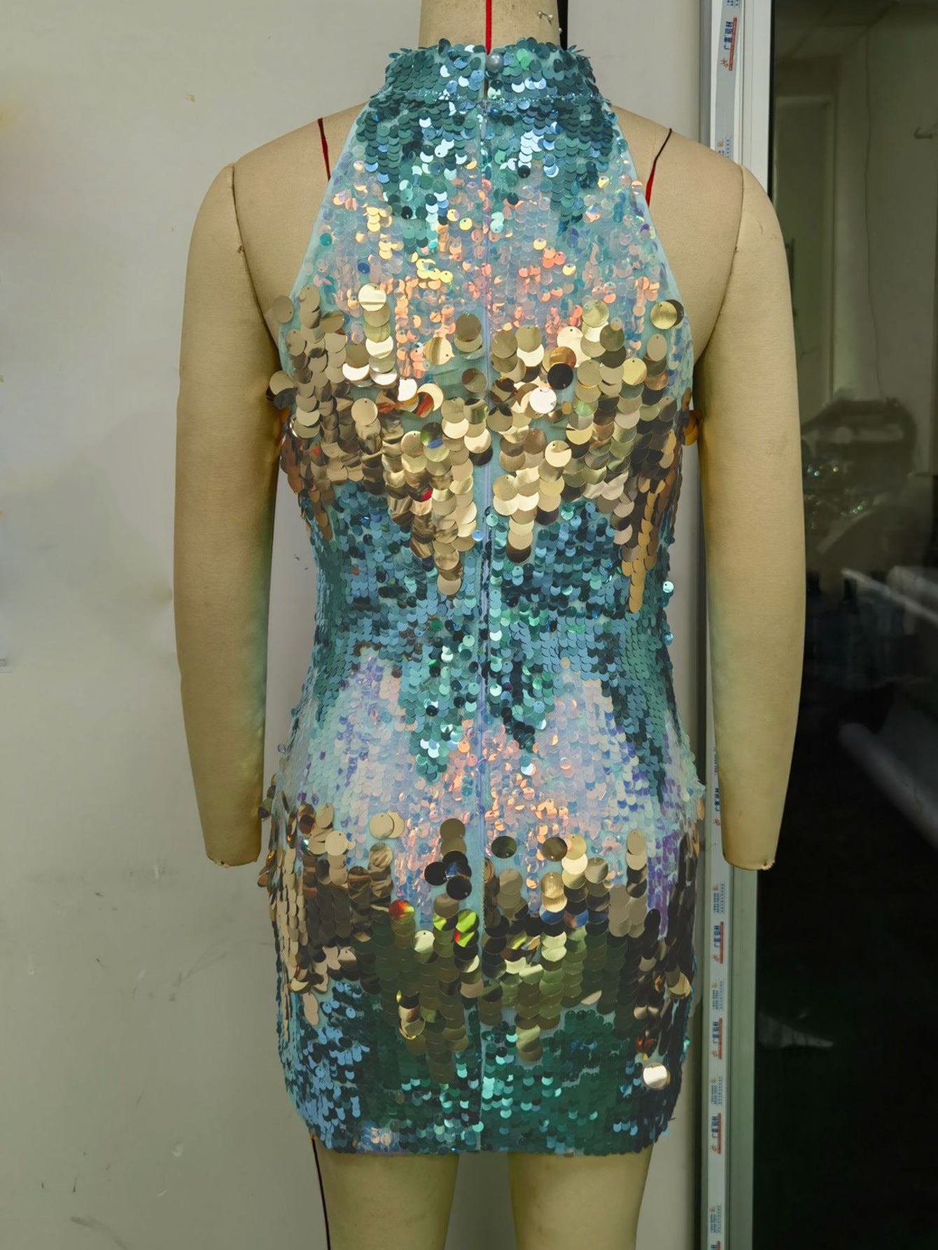 Women Sexy Sequin Party Dress 7