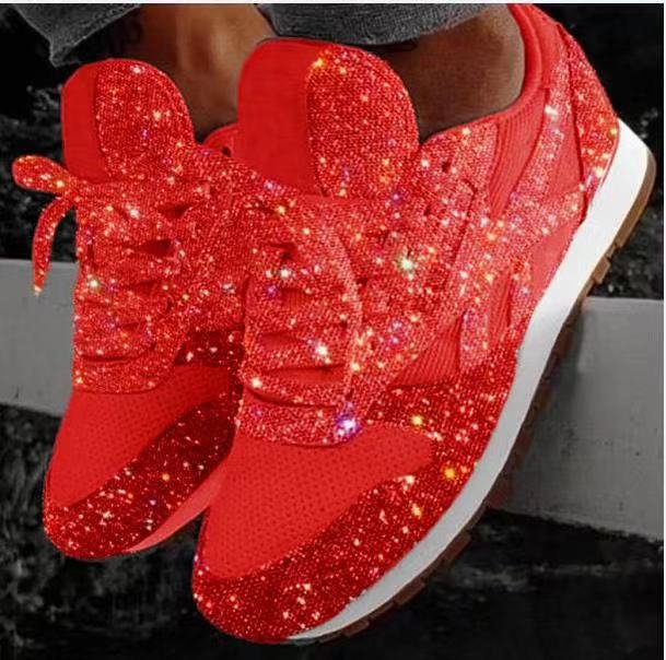 Women Sports Casual Sequin Platform Shoe 9