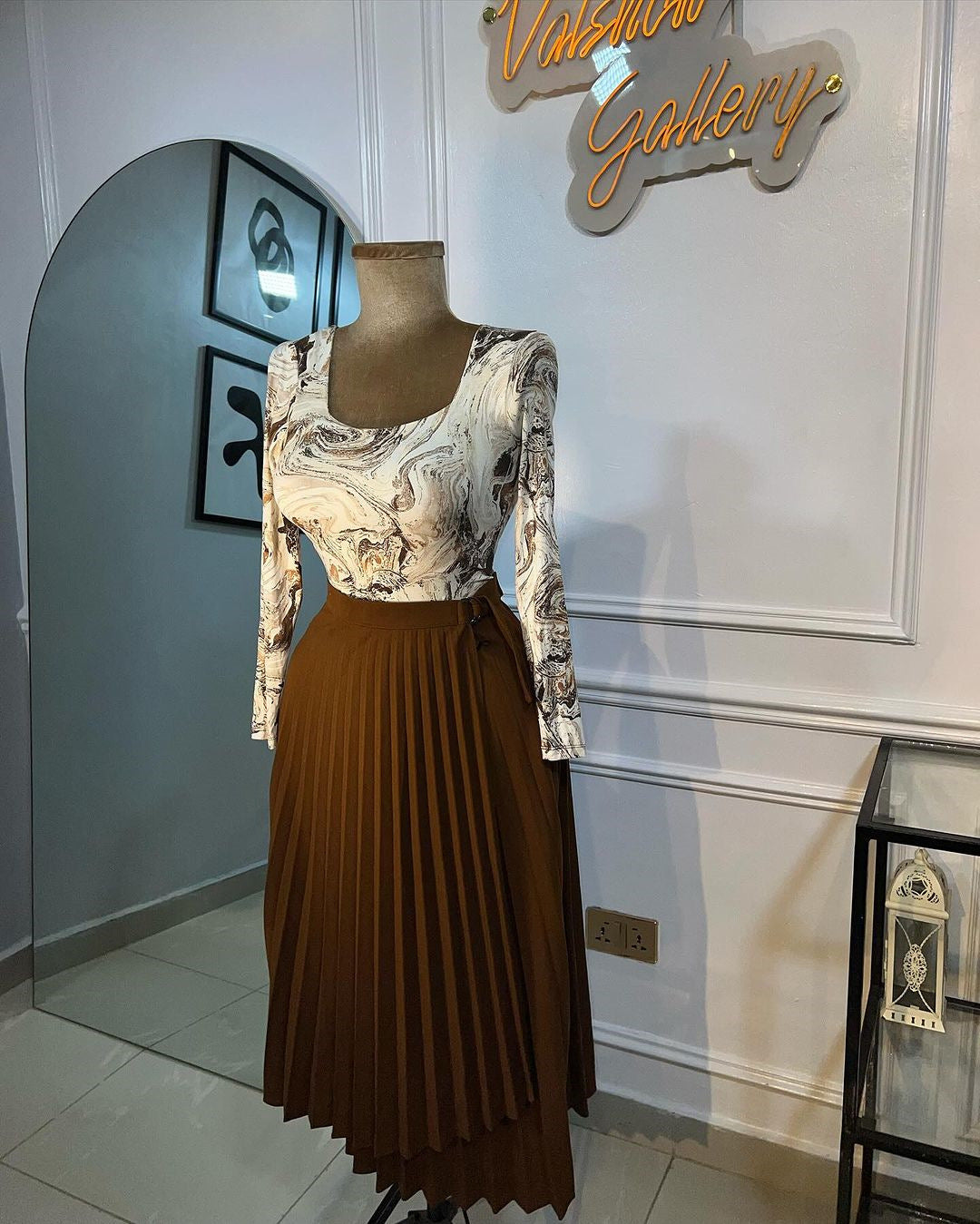 Women Summer Lace-up Irregular Long Skirt 12