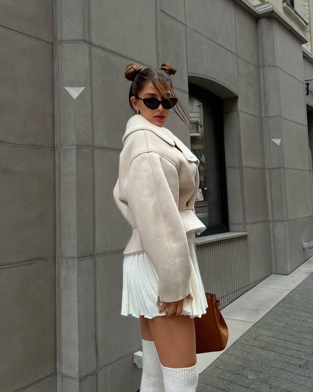 Autumn Winter Turndown Collar Fashion Women's Long-Sleeved Solid Color Jacket 12