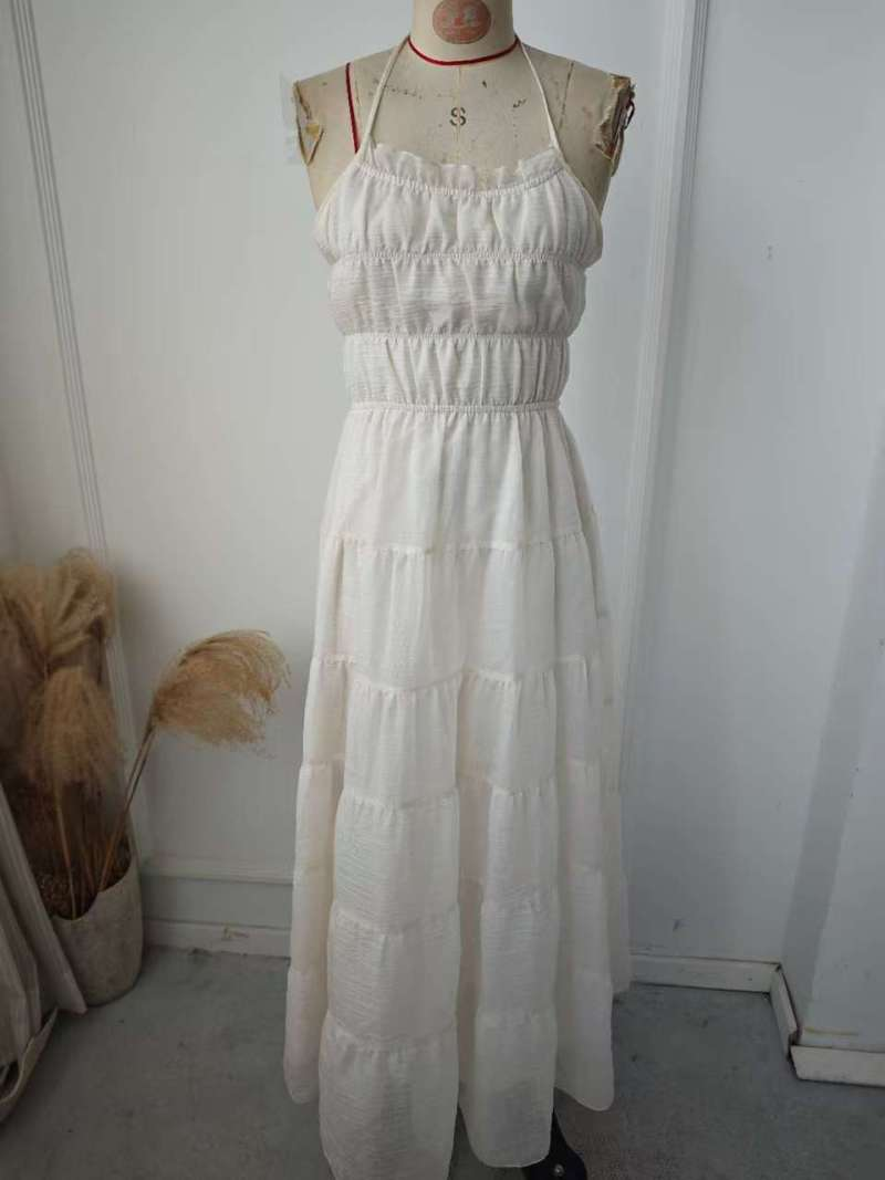 Spring/Summer Women's Holidays Casual Halter-Neck Beach Dress 7