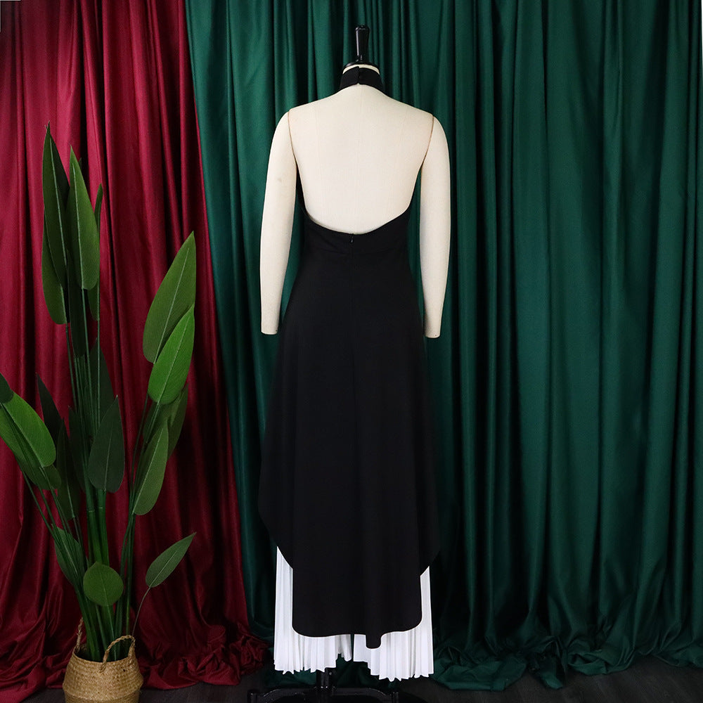 Women Sleeveless Irregular Top and Wide-leg Pants Two-Piece Set 49