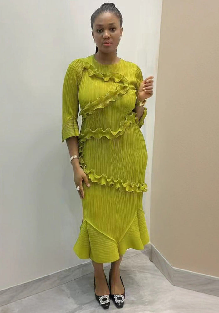 Plus Size African Print Mermaid Elegant Chic Dress