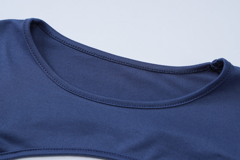 Women's Spring Long Sleeve Cape Top Lace-Up Sexy Straps Slit Bodycon Dress Two Piece Set 16