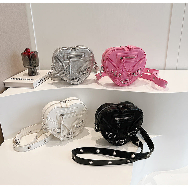 Fashion Heart Shape Bag Trendy Versatile Shoulder Bag 15
