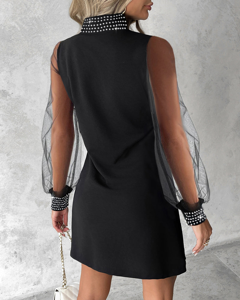 Women Sequined Long Sleeve Dress 4