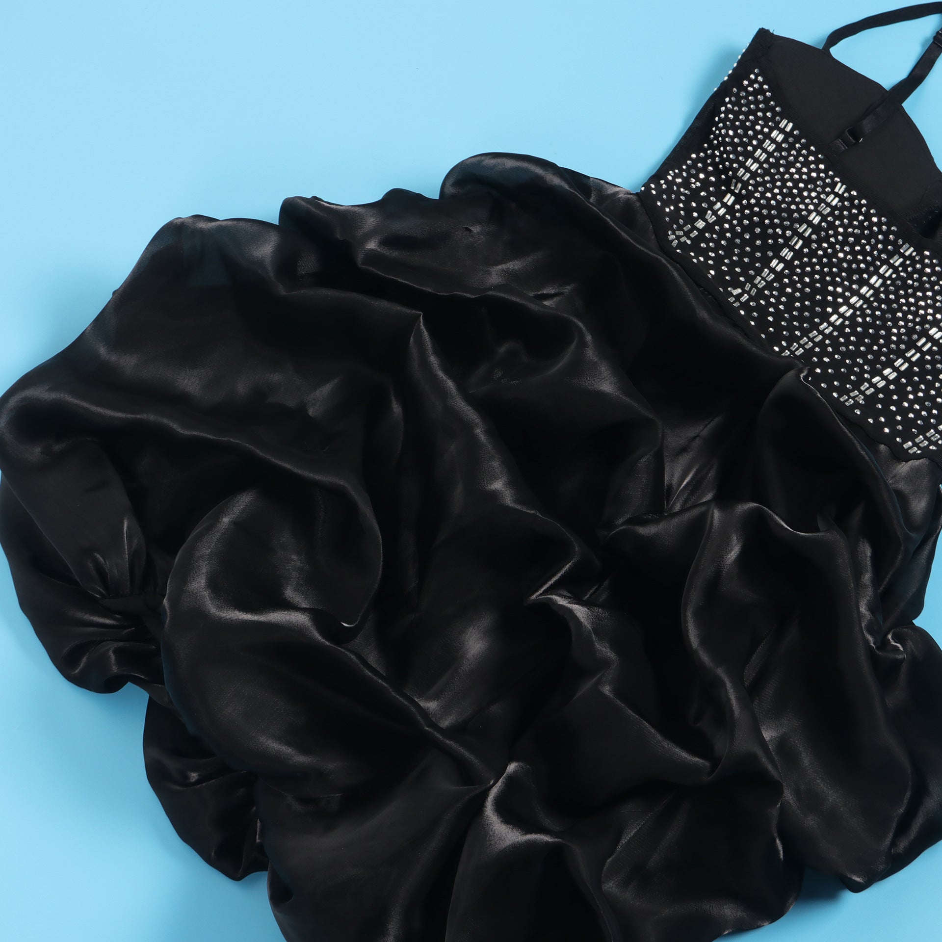 Women Sexy Beaded Stretch Camisole Cascading Ruffles Dress Tutu 61