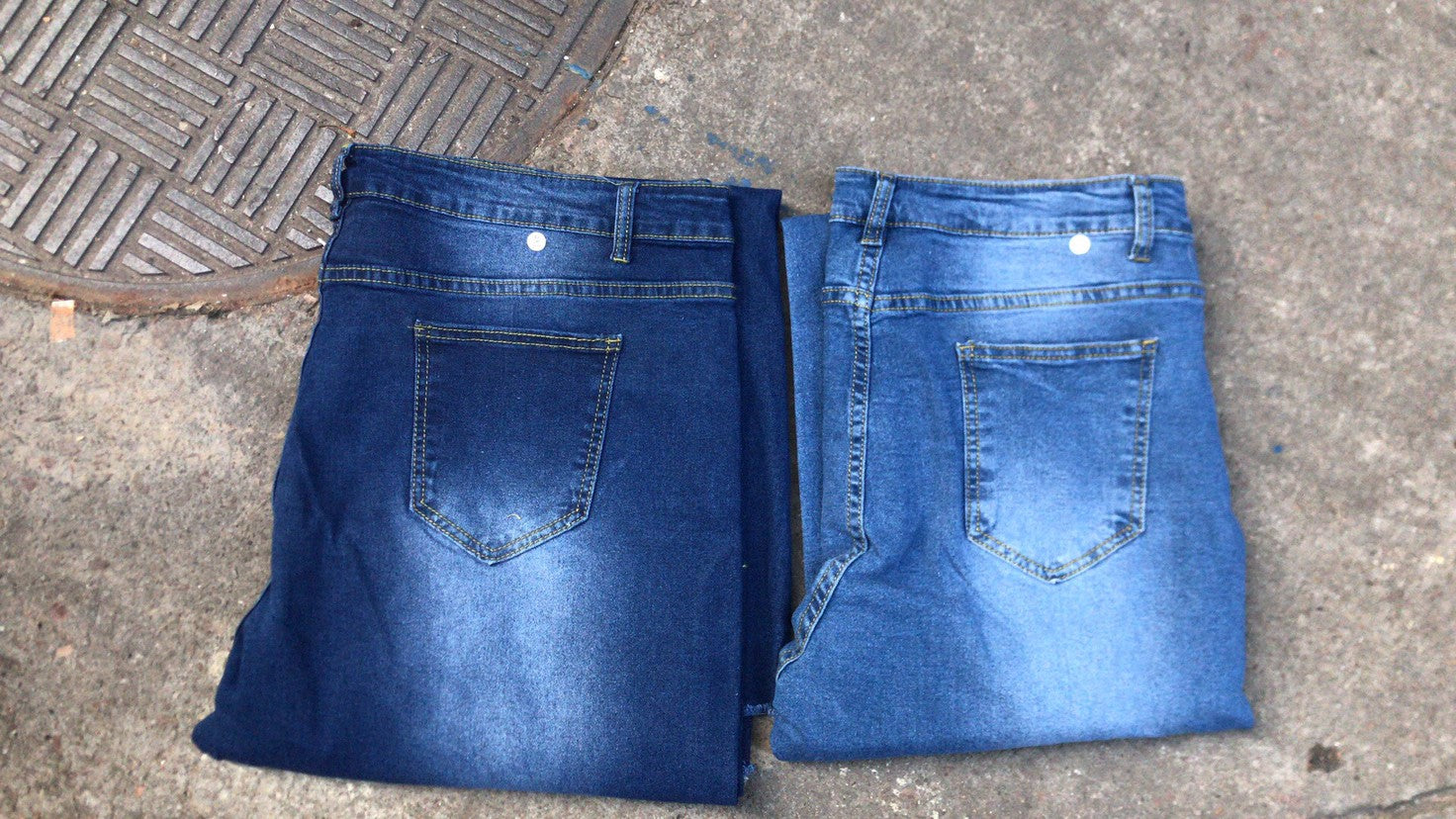 Women Stretch Ripped Denim Bell Bottom Pants 9