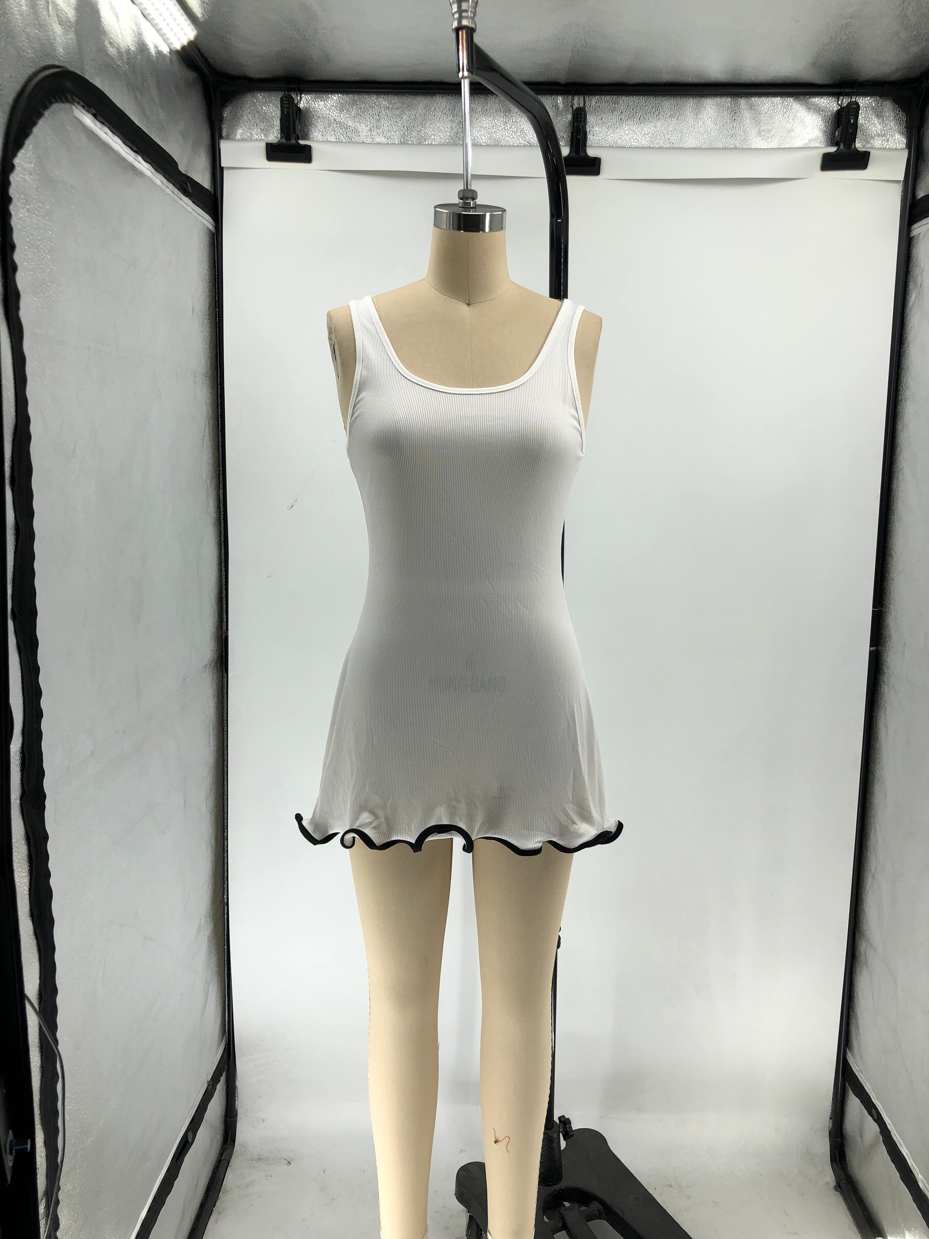 Women's Summer Wave Hem Slim Tank Dress 13