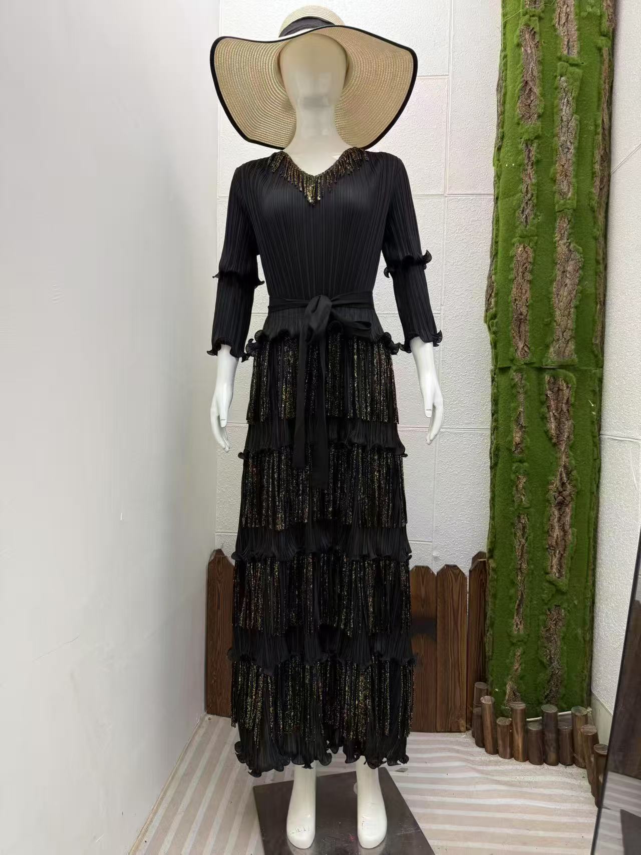 Ruffle Plus Size Fashion African Loose Chic Elegant Long Dress 19