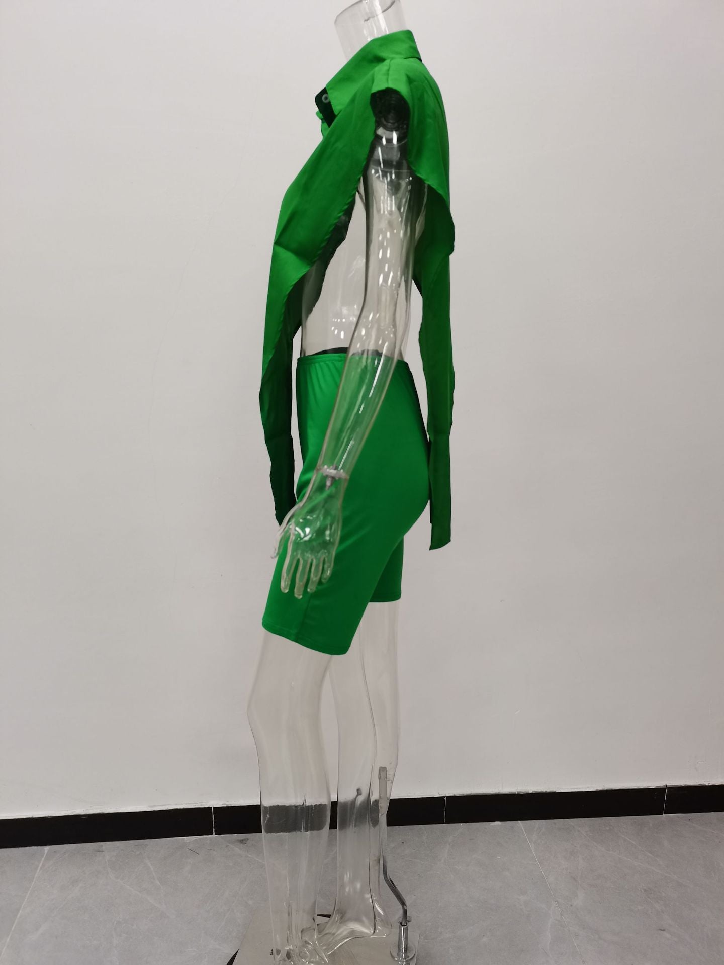 Women Summer Button Sleeveless Top + Shorts Two Piece Set 25