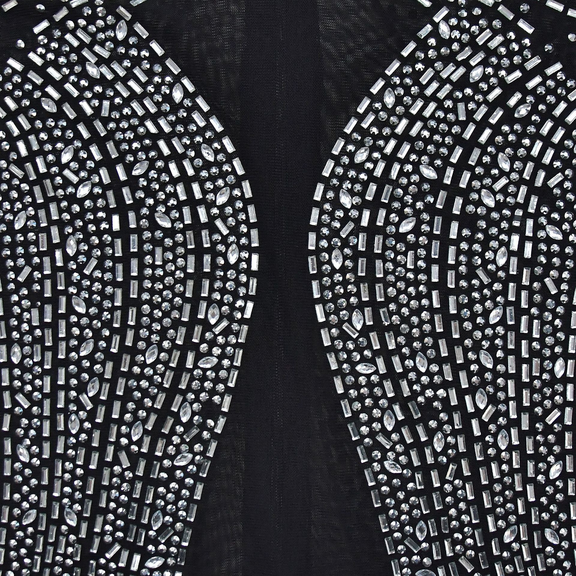 Fashion Women's Solid Color Beaded Mesh Sleeveless Jumpsuit 21