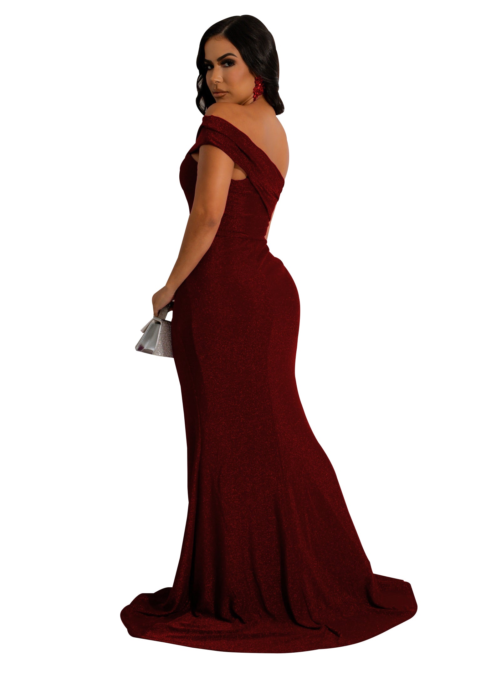 Sexy fashion nightclub wrap chest slit women's dress 18