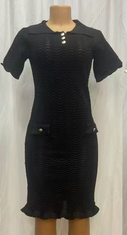 Spring Summer Sweet Knitting Dress 3