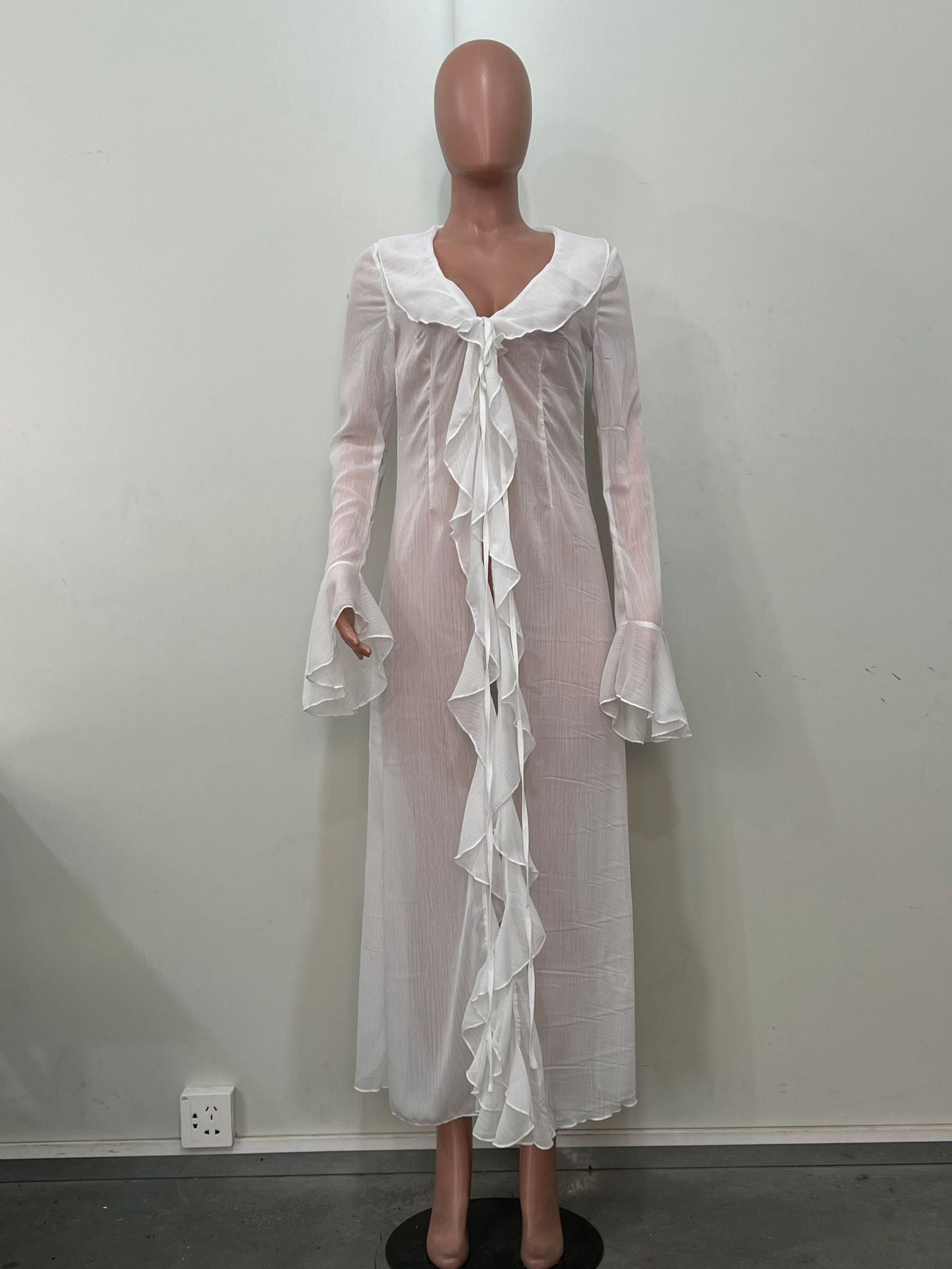 Spring Summer Long Sleeve Cardigan Beach Bikini Sun Protection Cover-up 14