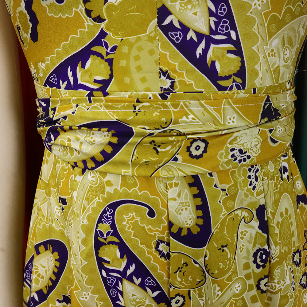 Plus Size Women African Print Halter Neck Beach Jumpsuit 13