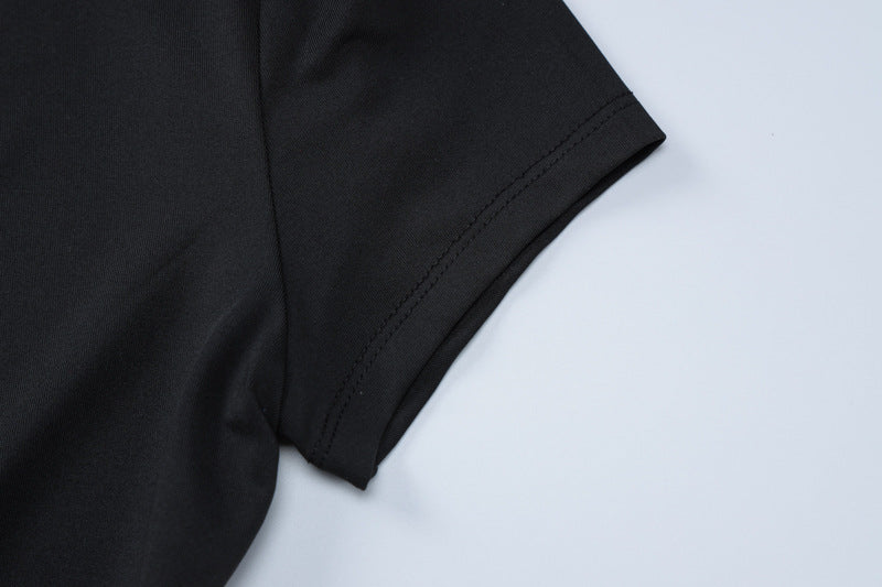 Women spring Backless short-sleeved T-shirt and shorts two-piece set 15