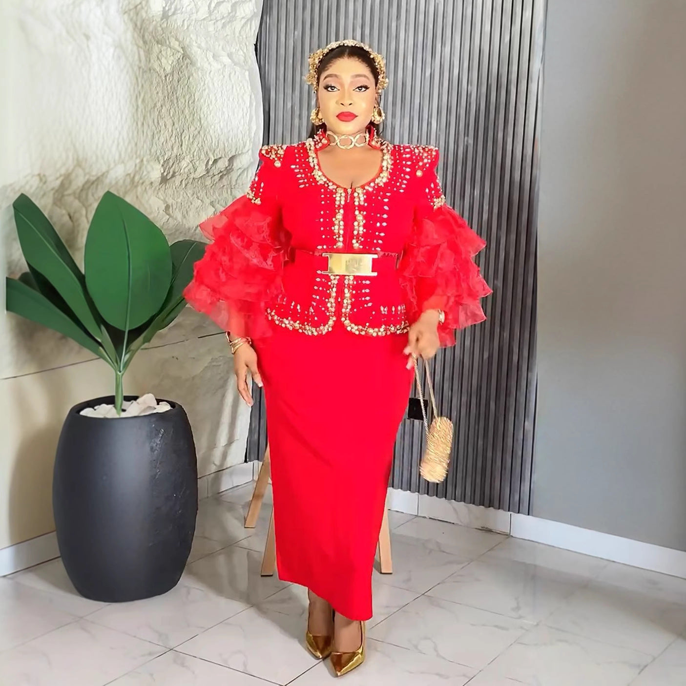 African Women’s Plus Size Fashion Formal Party Wear 3