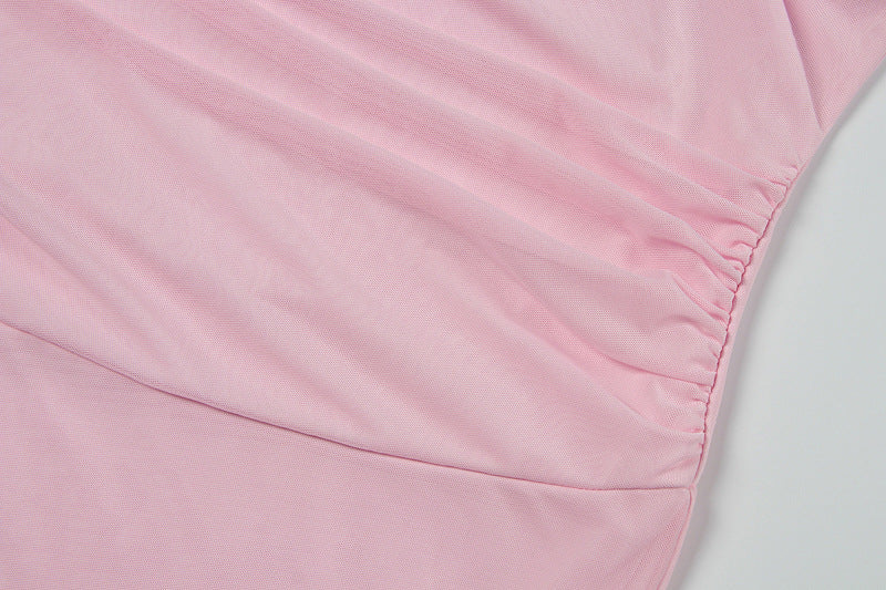 Summer Women's Fashion Chic Sexy Ruffle Strapless Slit Long Dress 16