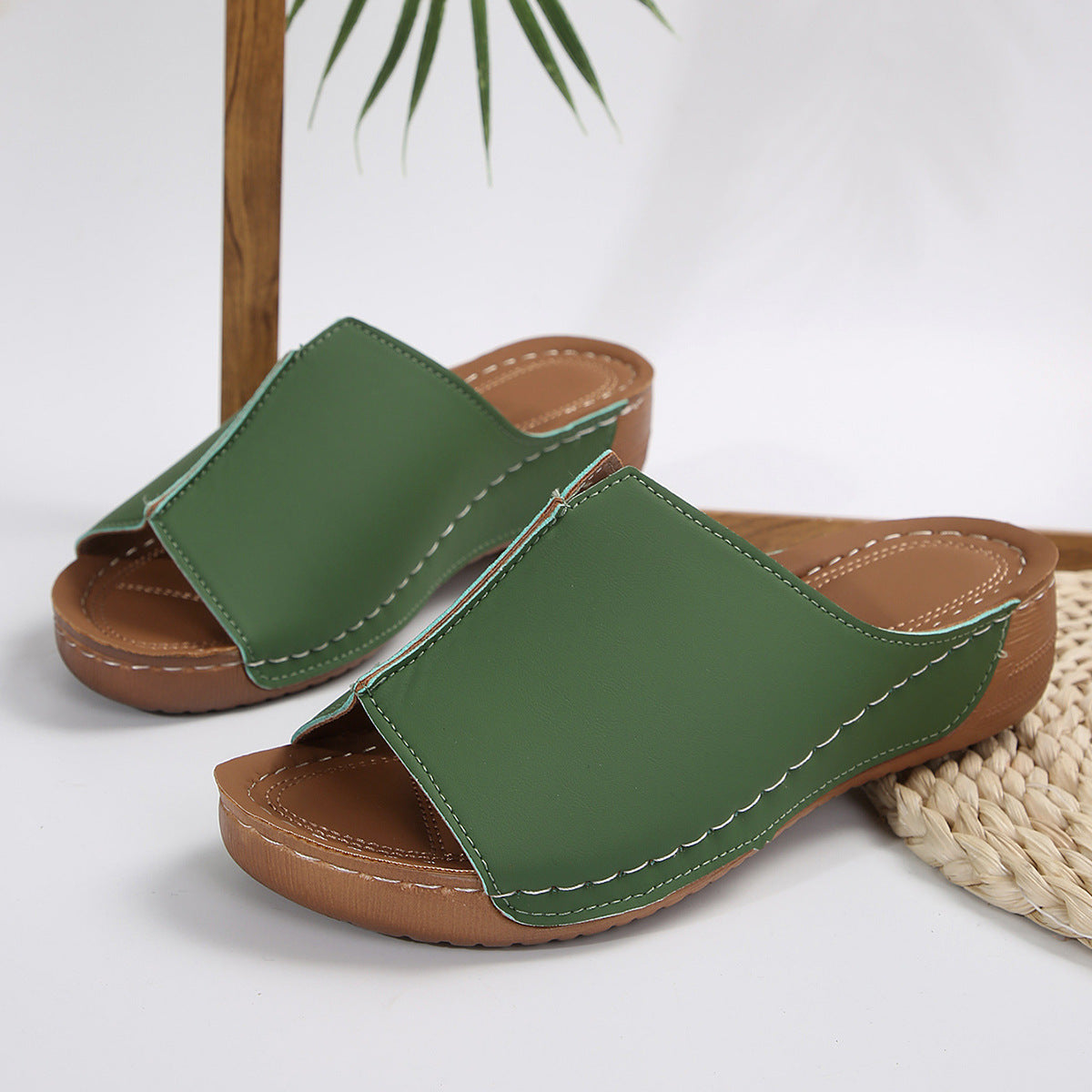 Wedge Heel Slippers Women's Thick-Soled Casual Sandals 16