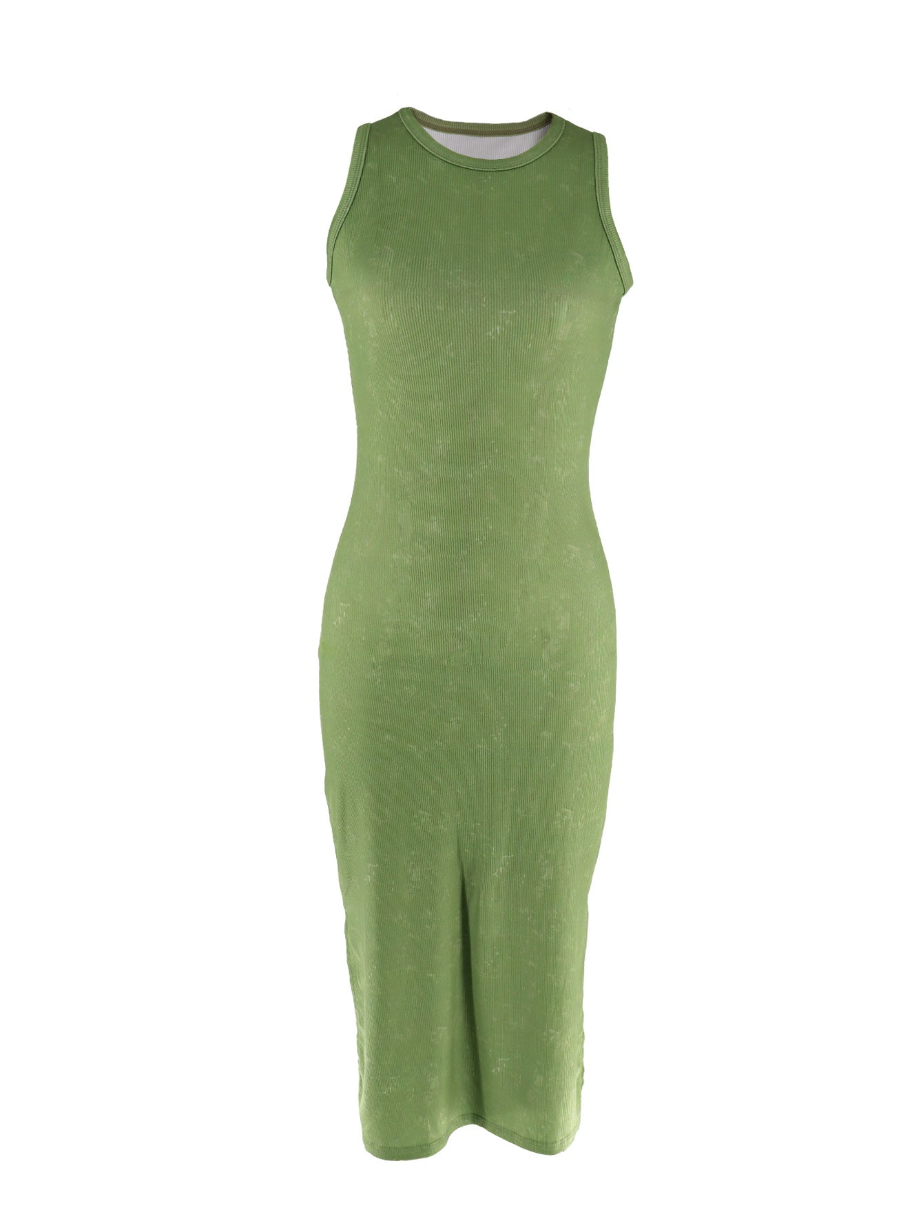 Women Summer Solid Sleeveless Casual Dress 3