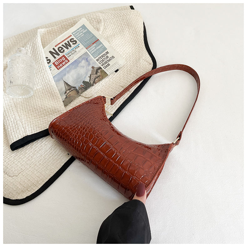 Handheld mini women's bag winter fashion shoulder bag Trendy gradient underarm baguette bag 37