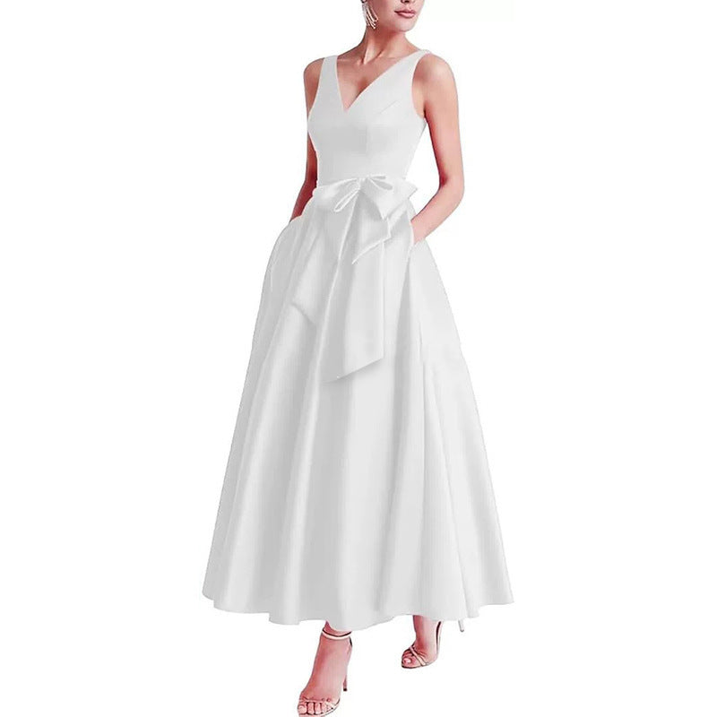Women V-Neck Sleeveless Elegant Maxi Dress（Processing time need 3-6 days） 30