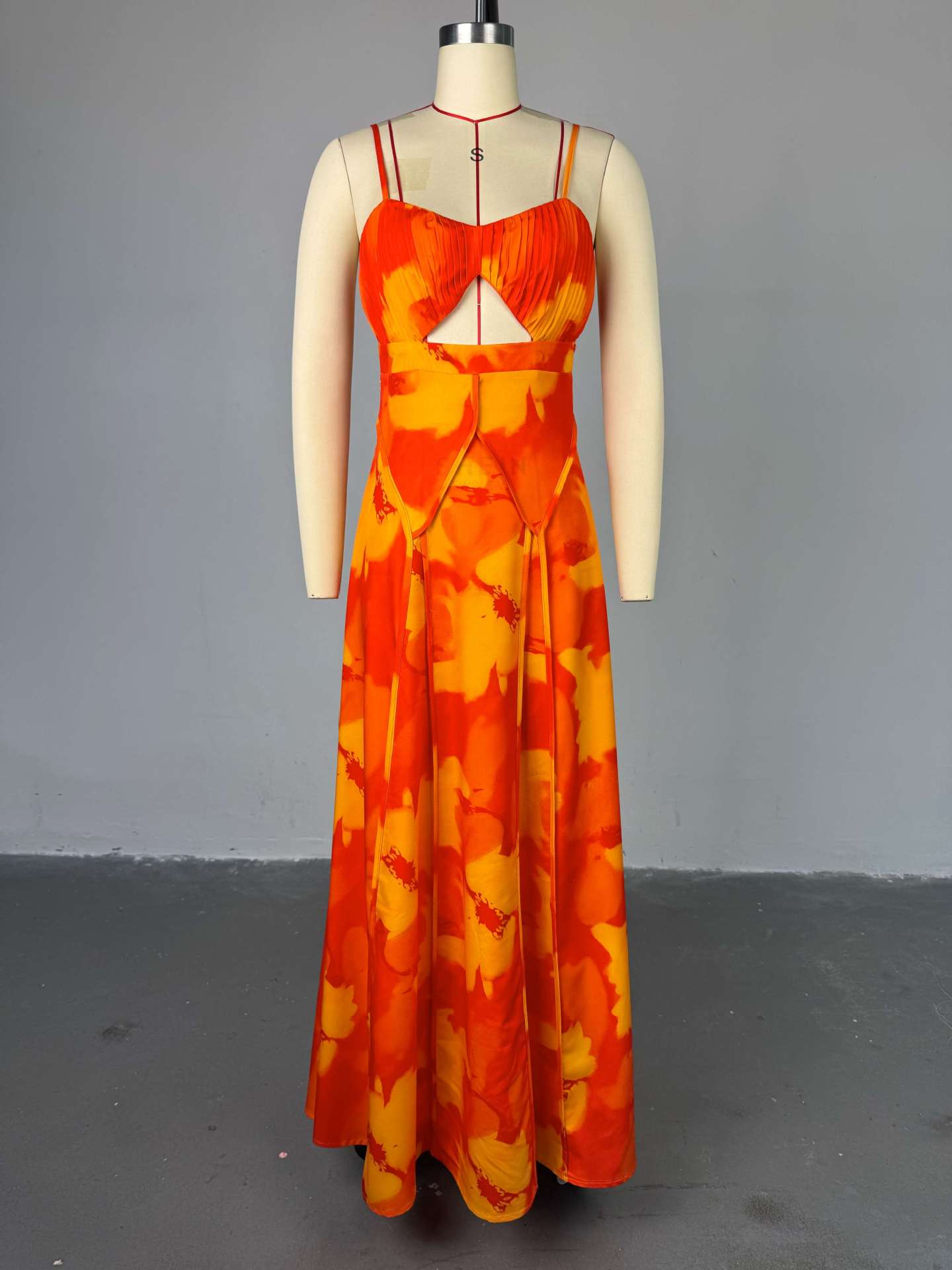 Women summer printed suspenders Strapless dress