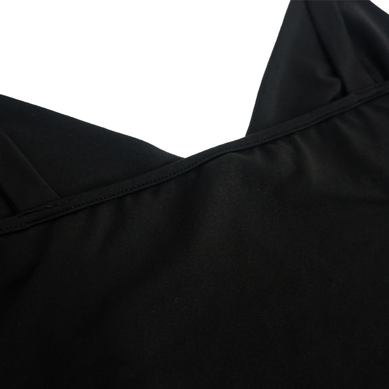 Women's Strappy V-Neck Sleeveless Low Back Ruffled Short Dress 16