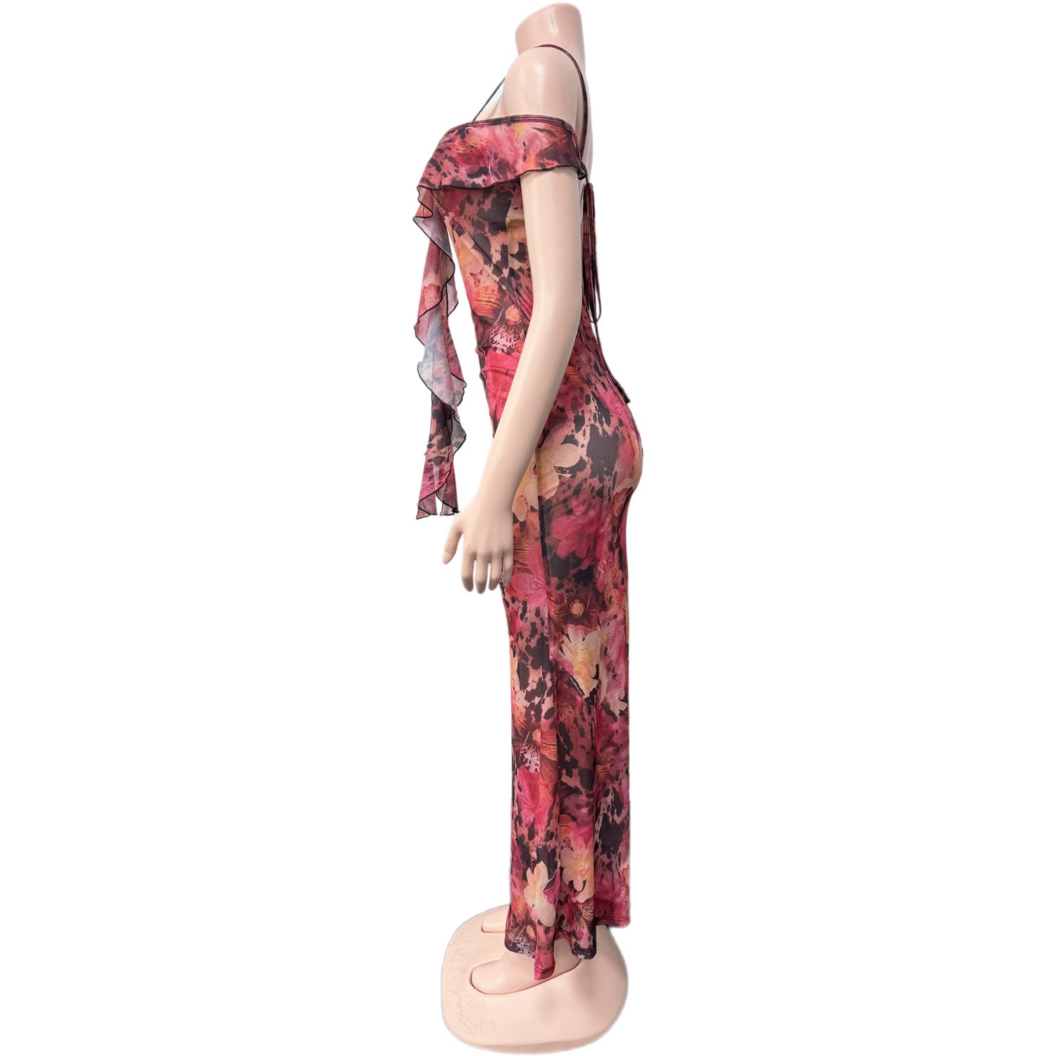 Summer Off Shoulder Trendy Print Sexy Long Dress 12