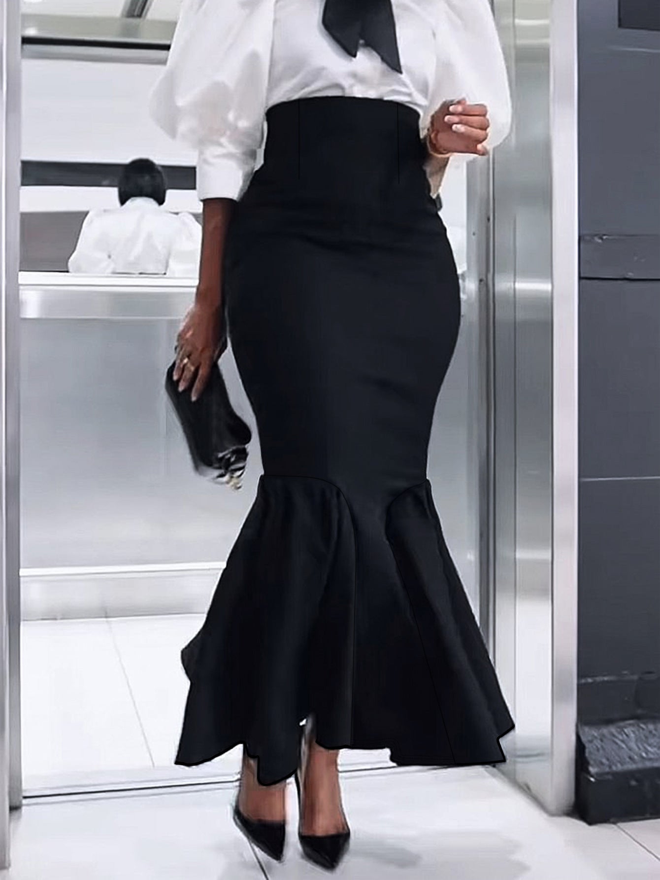 Women's Elegant Bodycon Long Fishtail Skirt 5