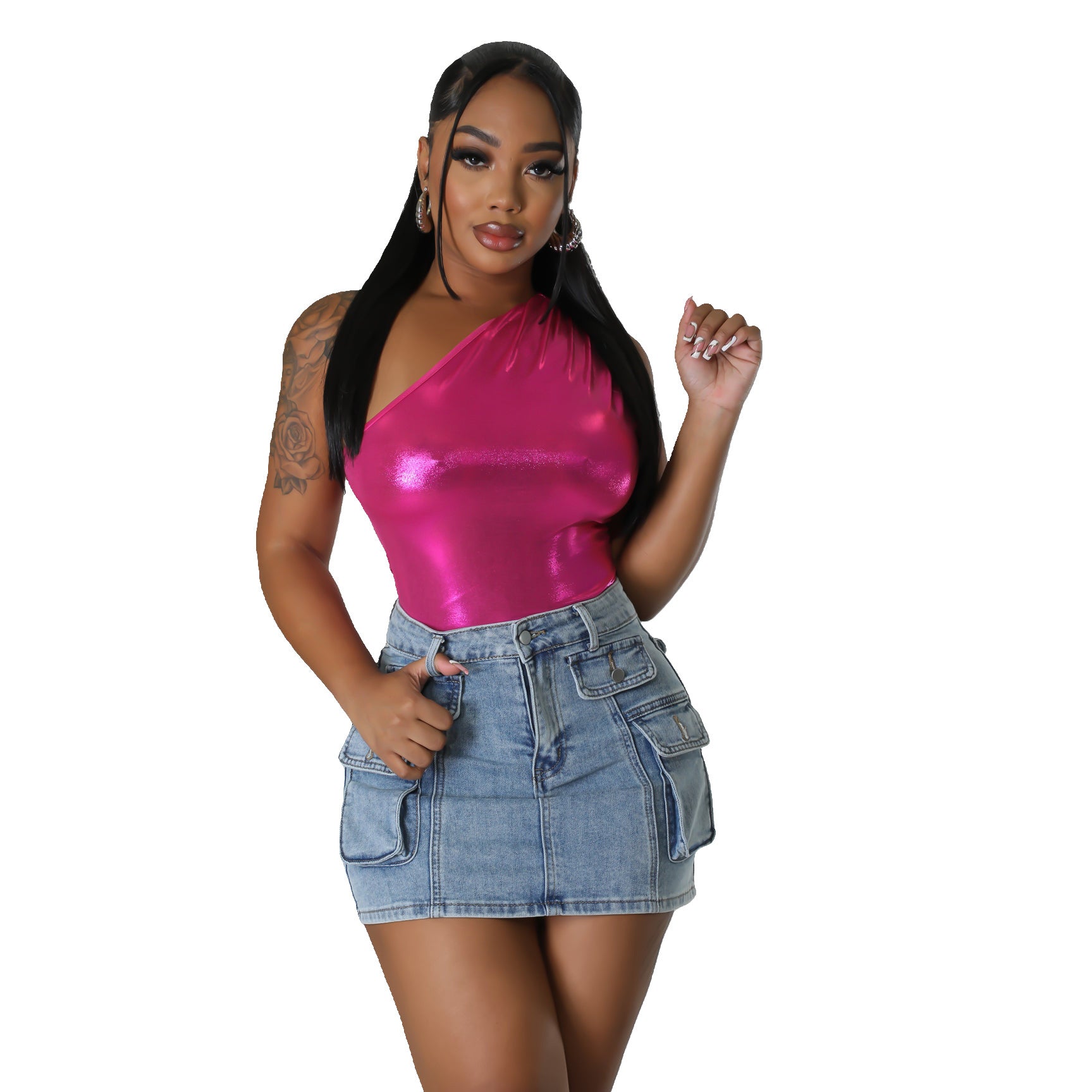 Sexy Fit Denim Mini Skirt Bodycon Club Skirt 4