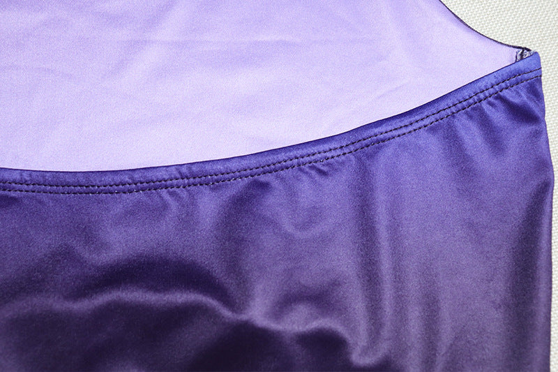 Women's Fashion Printed Sexy Sleeveless Low Back Vest Split Skirt Two-Piece Set 13