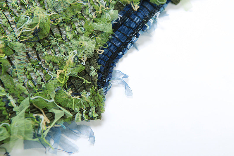 Autumn Women's Sexy High Neck Sleeveless Tassel See-Through High Waist Slim Long Dress 13