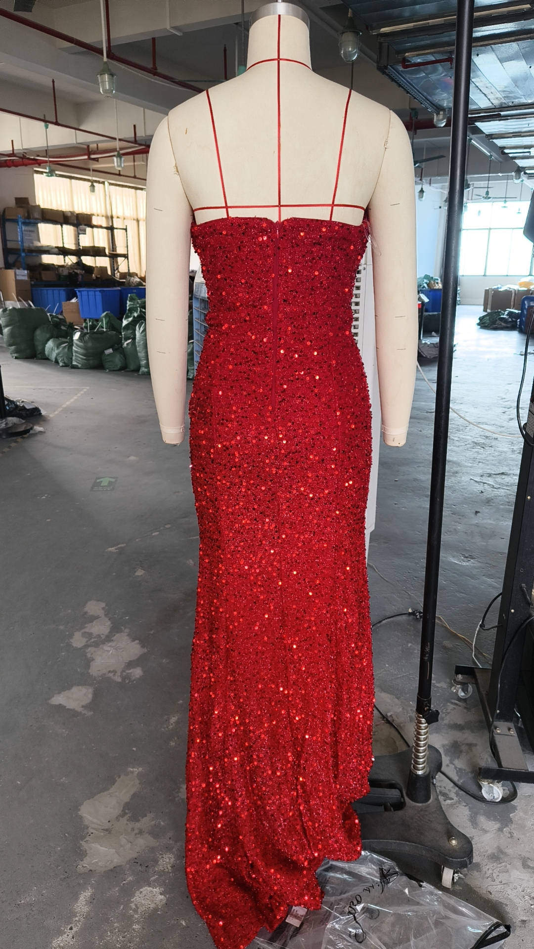 Women sexy sequins off shoulder Formal Party Maxi evening dress 9